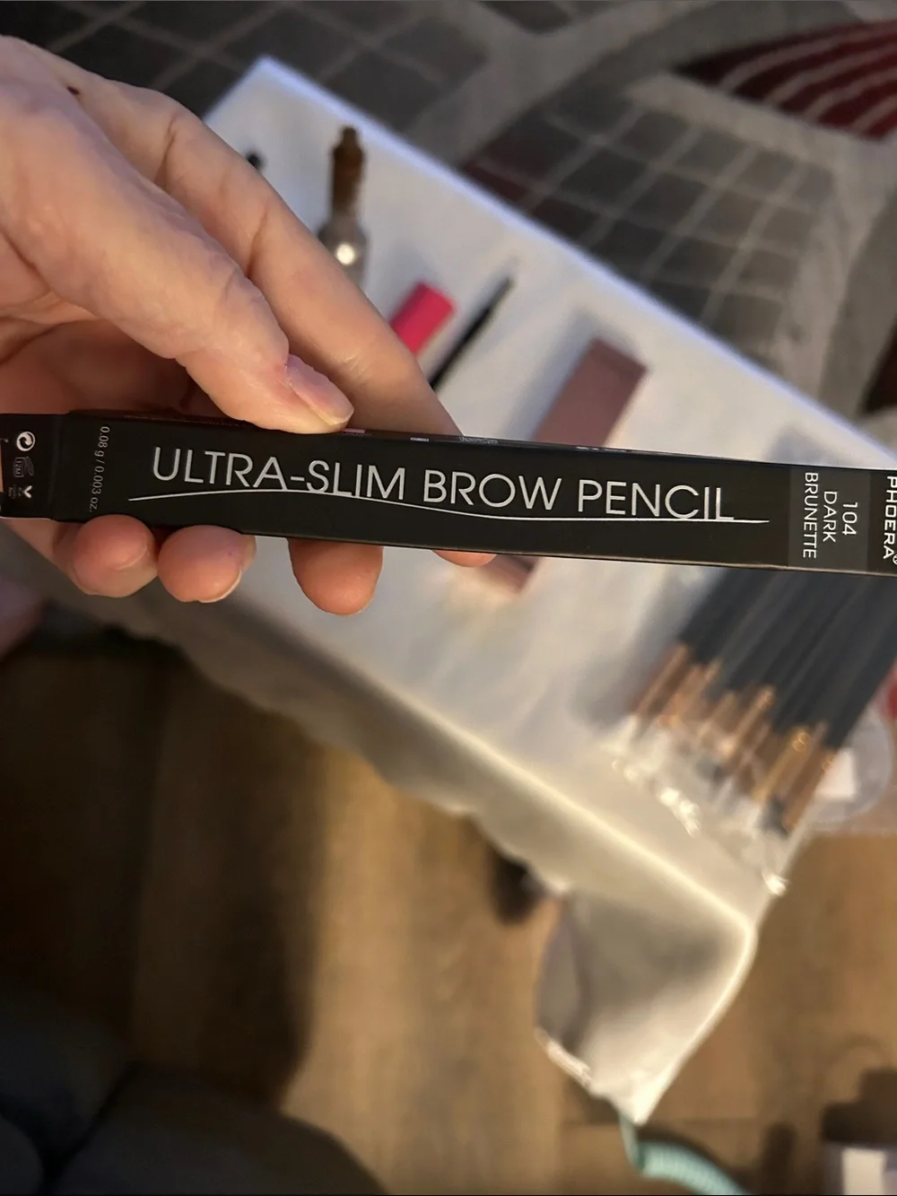 Phofay Ultra-Slim Brow Pencil & L'Utique Beige Brow Brush Combo - Beige